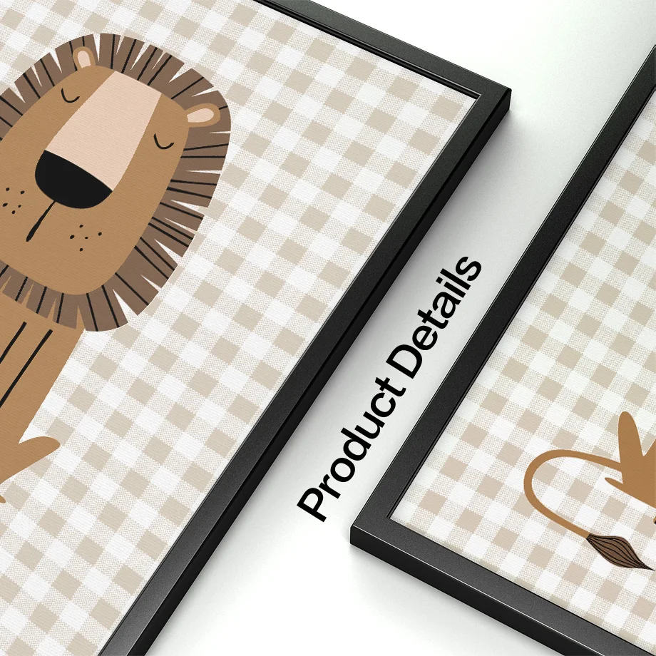 1PC Frameloze Leeuw Tijger Oli - Baby Nursery Jungle Animals recensie en prijs