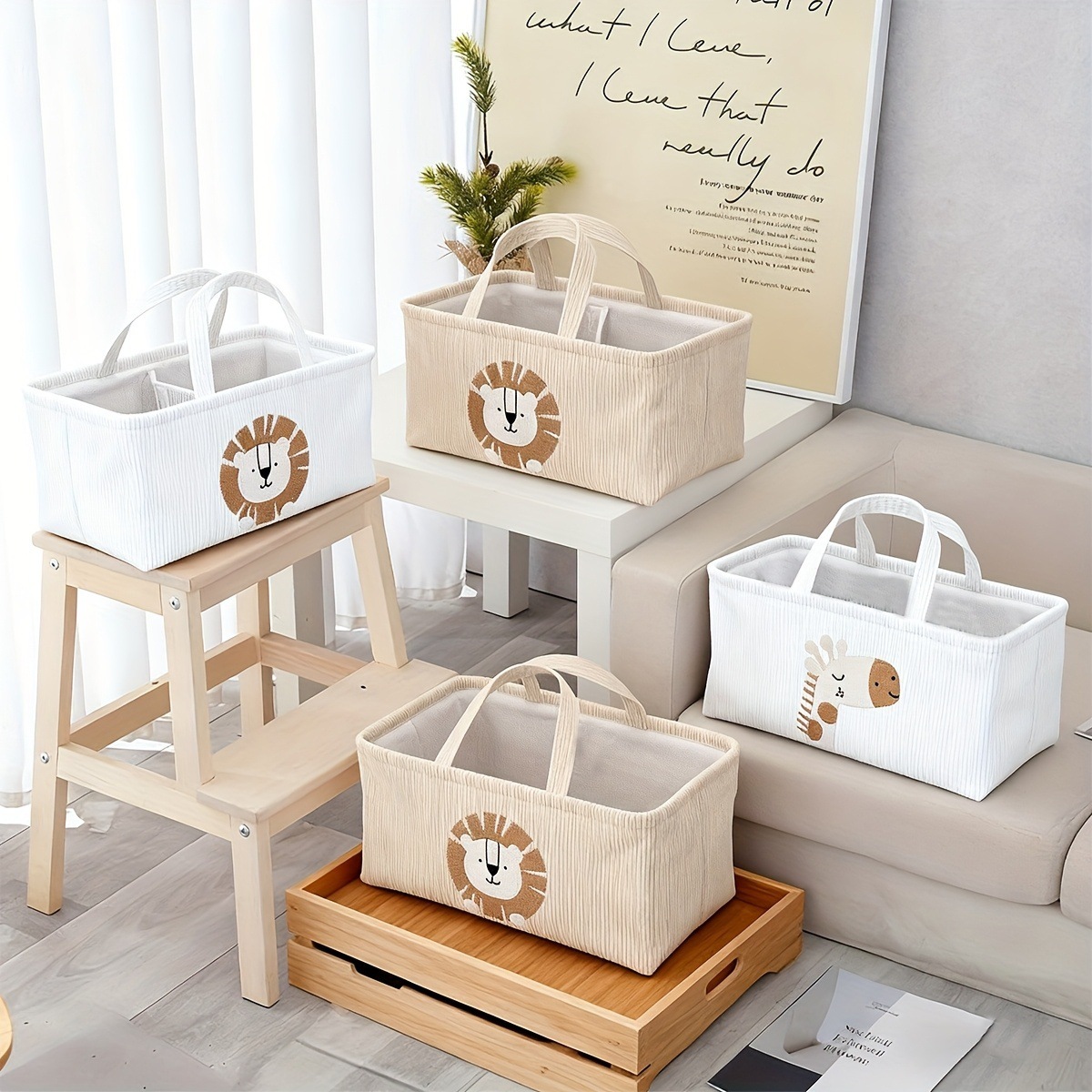 Schattige leeuwen luiers caddy - Baby Nursery Organization Ideas recensie en prijs