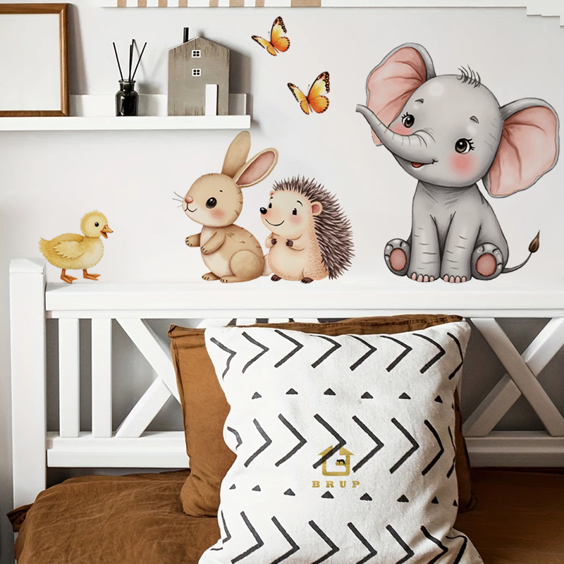 Cartoon dier muursticker - oli - Baby Nursery Wallpaper recensie en prijs