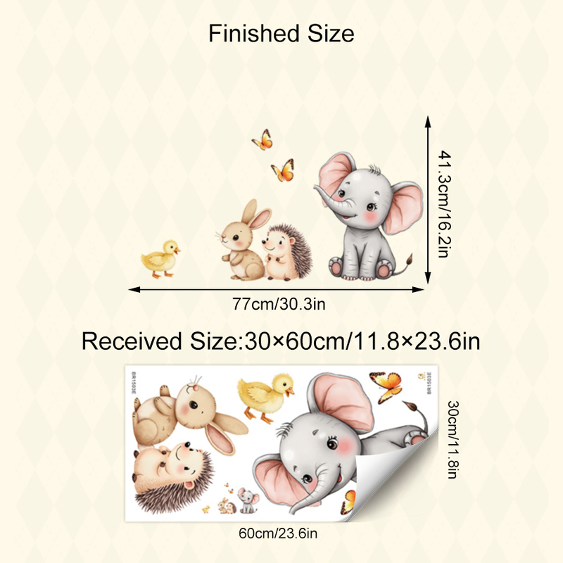 Cartoon dier muursticker - oli - Baby Nursery Wallpaper recensie en prijs