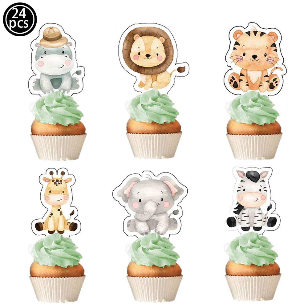Safari Baby Douche Cupcake Top - Baby Nursery Jungle Theme recensie en prijs
