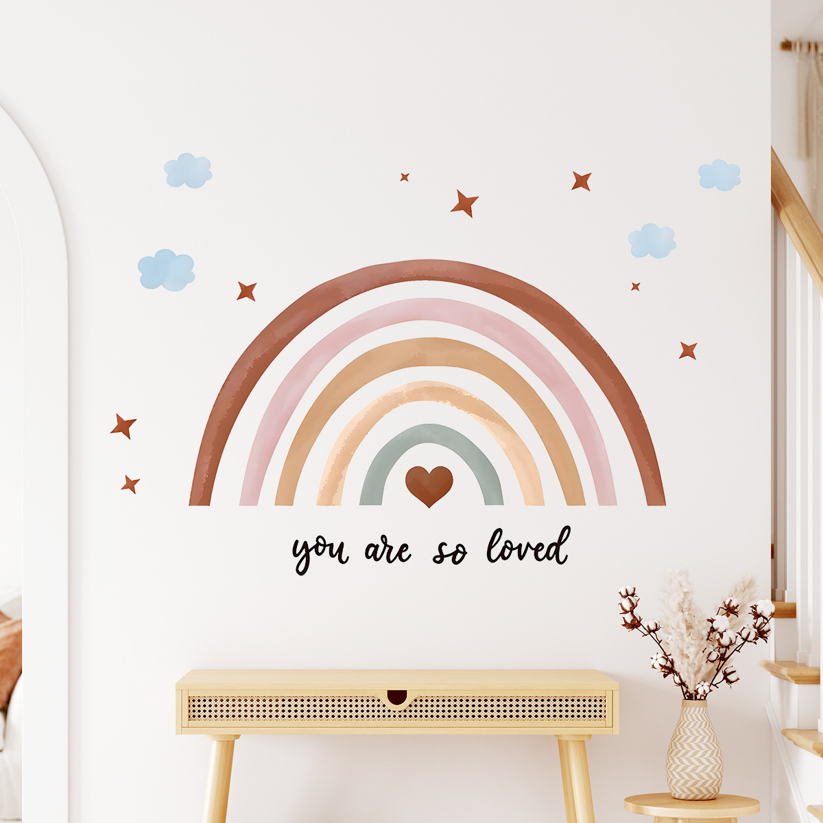 Boho Rainbow muursticker Peel  - Baby Nursery Peel And Stick Wallpaper recensie en prijs