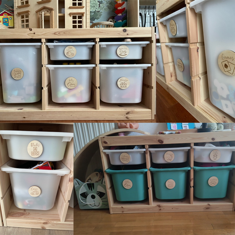 Houten opberglabels kinderkame - Baby Nursery Items recensie en prijs