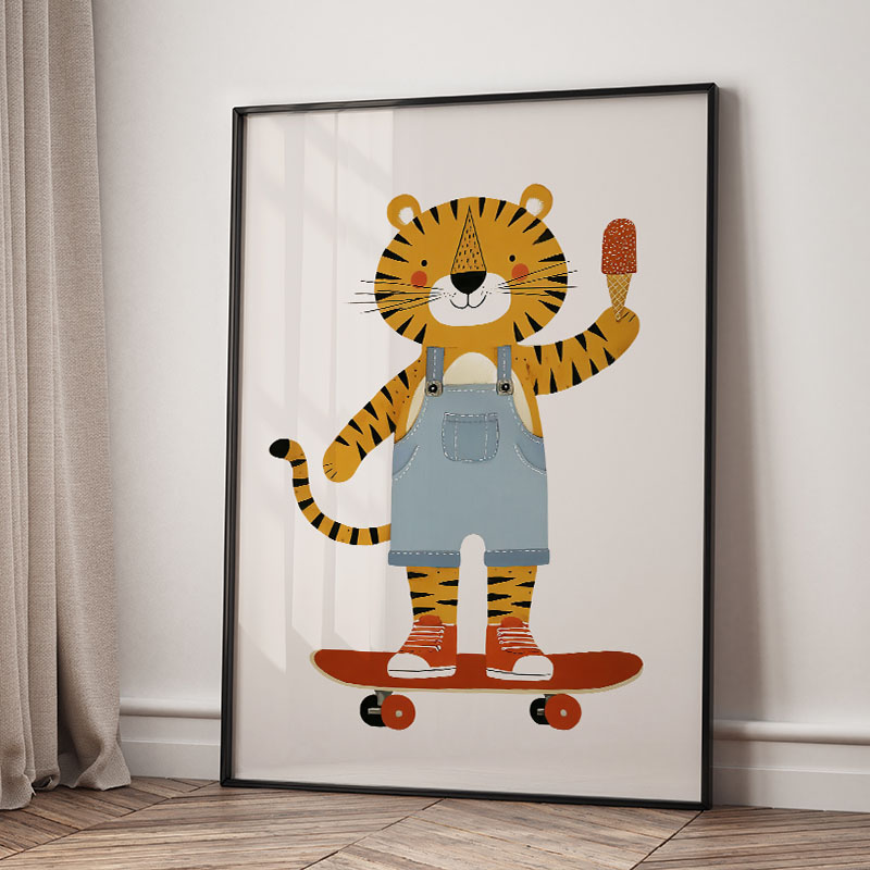 Grappige cartoon dieren auto b - Baby Nursery Items recensie en prijs