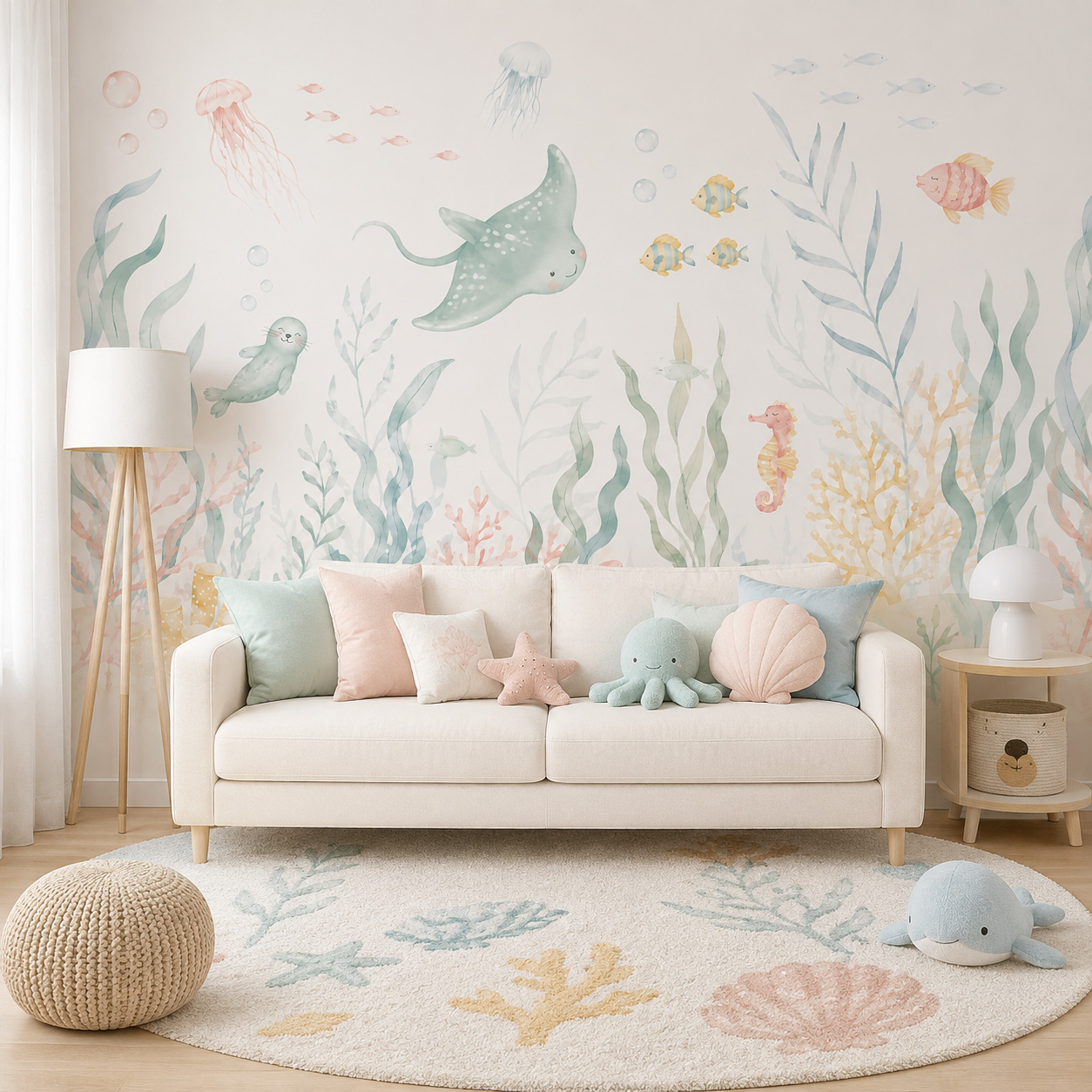 Zeedieren Zelfklevend Behang P - Baby Nursery Peel And Stick Wallpaper recensie en prijs