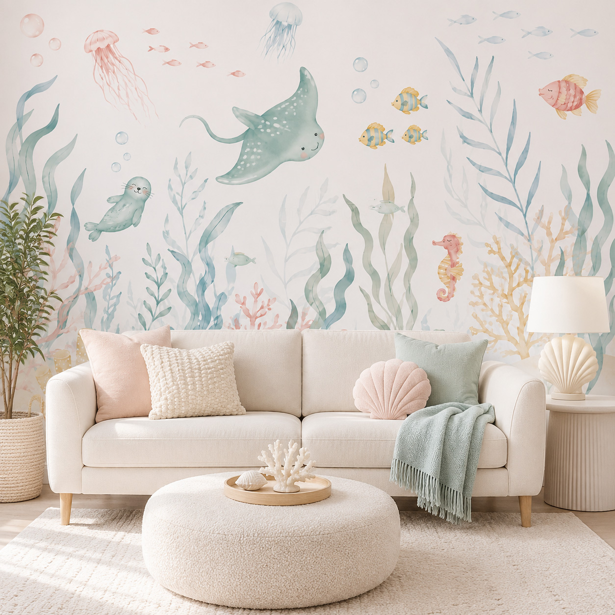 Zeedieren Zelfklevend Behang P - Baby Nursery Peel And Stick Wallpaper recensie en prijs
