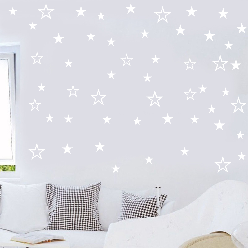 Mixed Size Hollow Effen Sterre - Baby Nursery Wall Stickers recensie en prijs