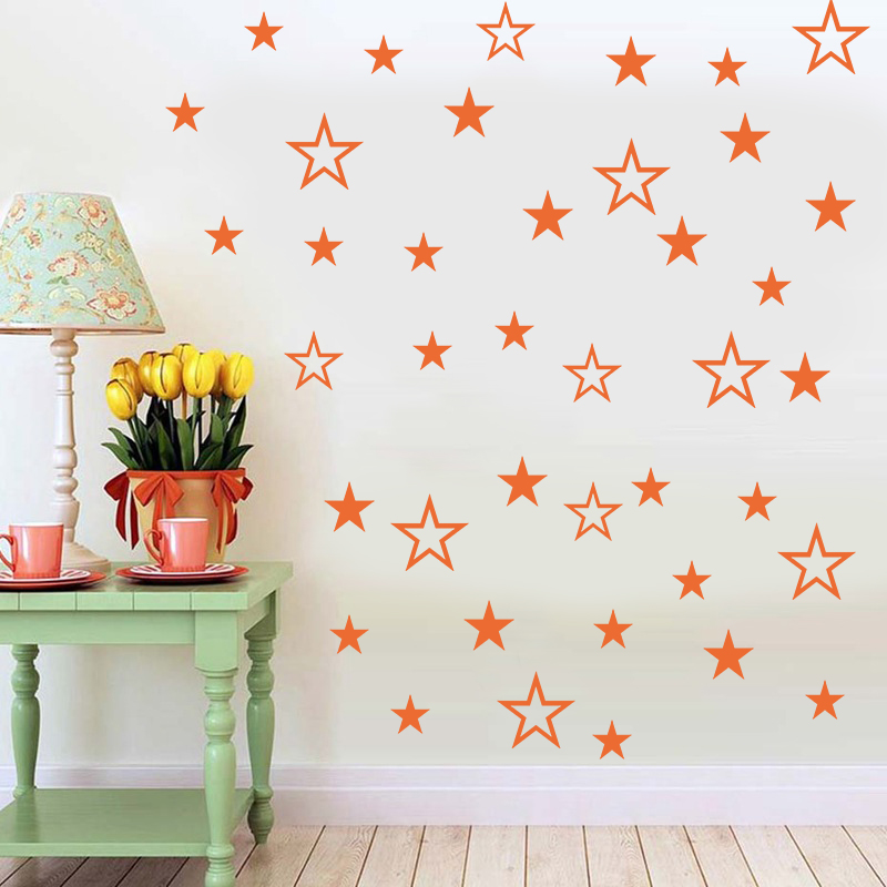 Mixed Size Hollow Effen Sterre - Baby Nursery Wall Stickers recensie en prijs