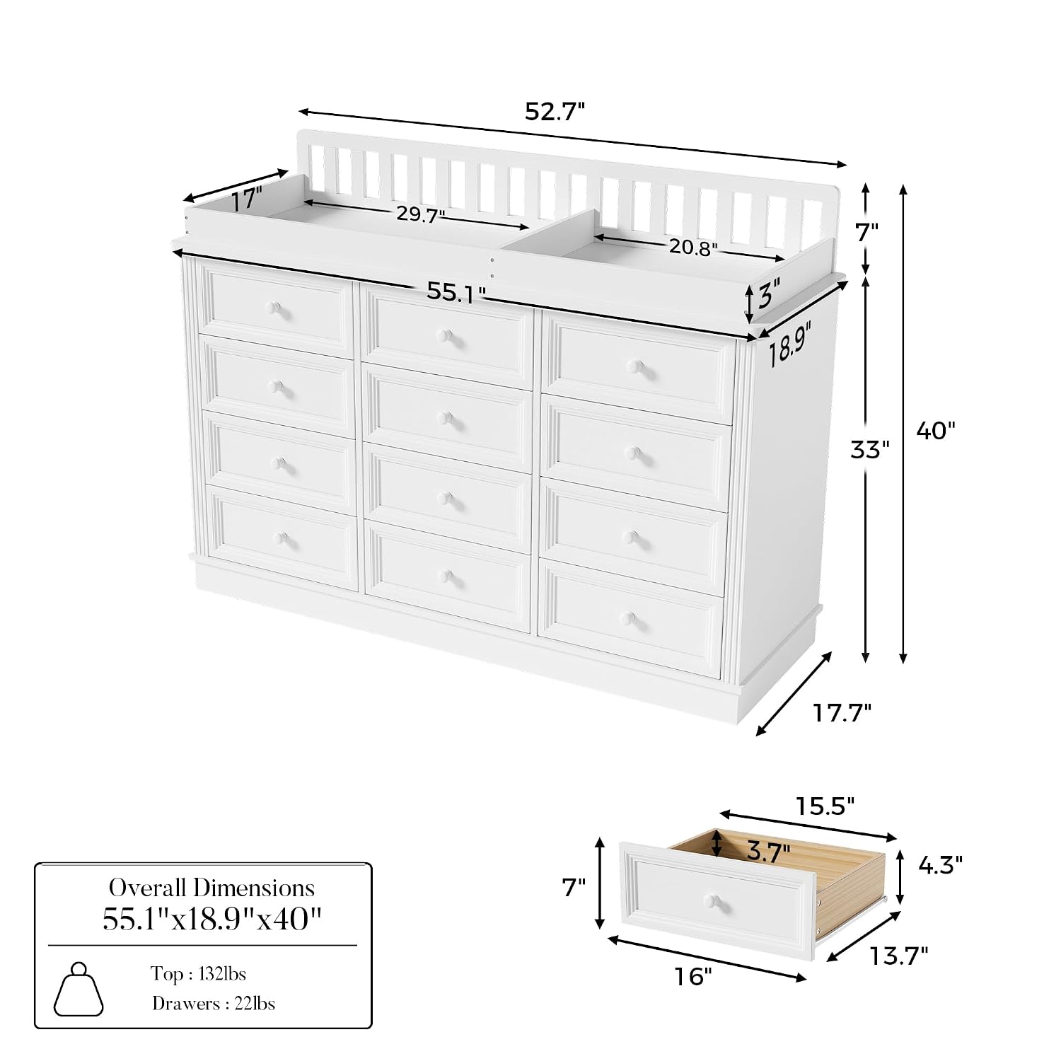 Babyverschoontafel met commode - Baby Nursery Table recensie en prijs