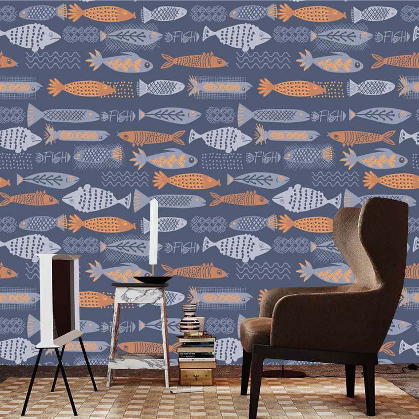 10+ Fish Design waterdicht Pee - Baby Nursery Peel And Stick Wallpaper recensie en prijs