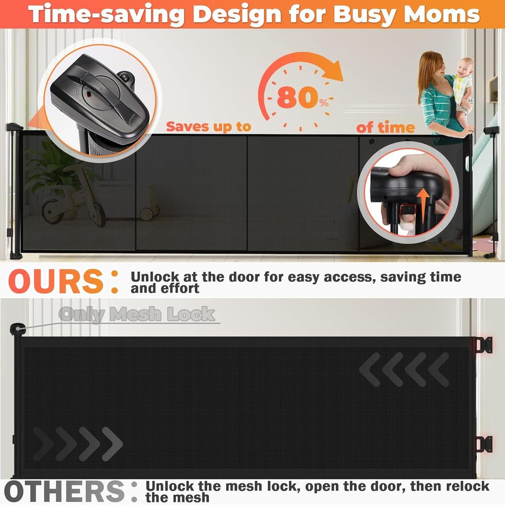 160 inch intrekbare babyhekjes - Baby Gate Extra Wide recensie en prijs