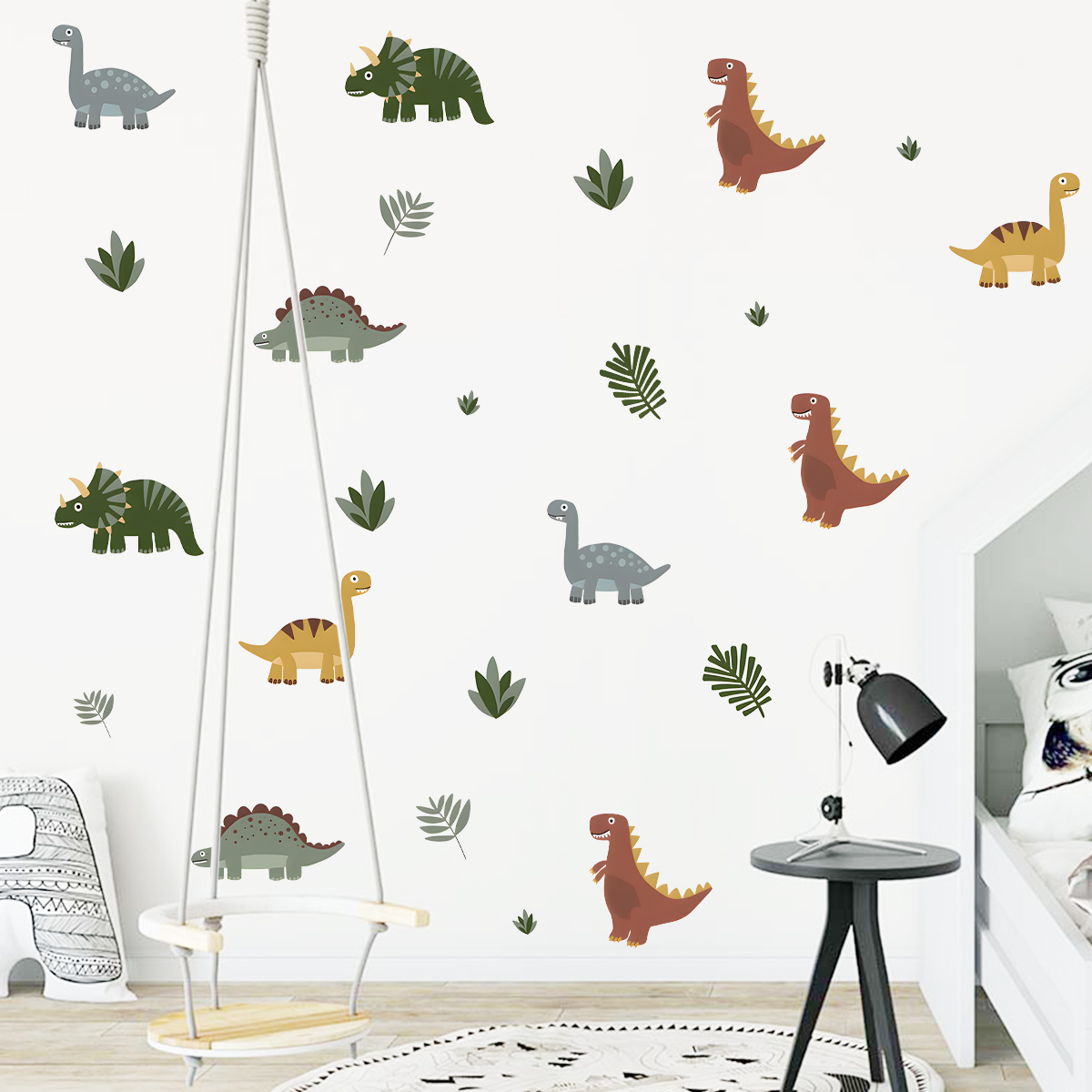 Cartoon schattige dinosaurus b - Baby Nursery Wallpaper recensie en prijs