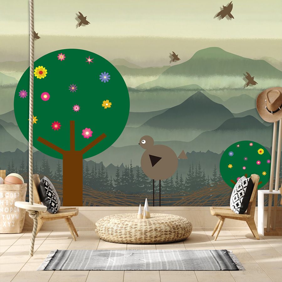 Cartoon op maat eenvoudig aan  - Baby Nursery Peel And Stick Wallpaper recensie en prijs
