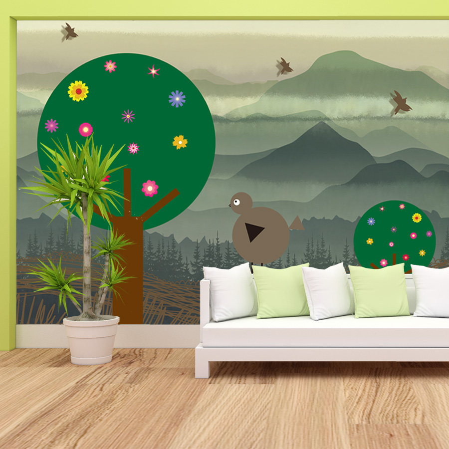 Cartoon op maat eenvoudig aan  - Baby Nursery Peel And Stick Wallpaper recensie en prijs