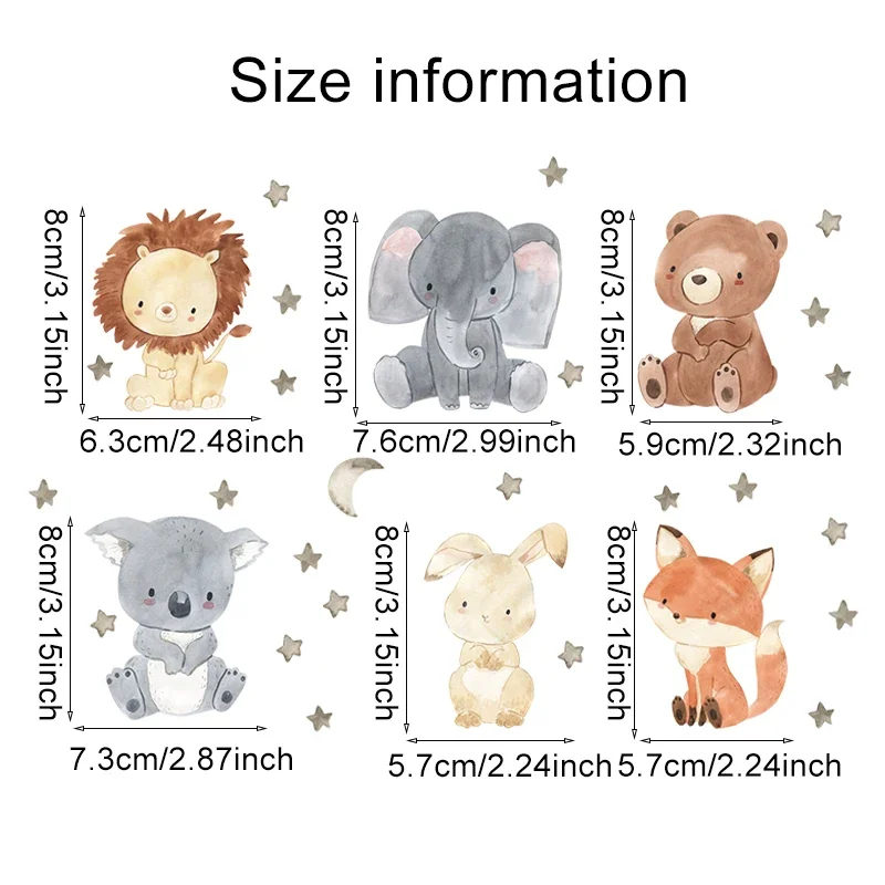 1/2/4/6set Cartoon Dieren Muur - Baby Nursery Wall Stickers recensie en prijs