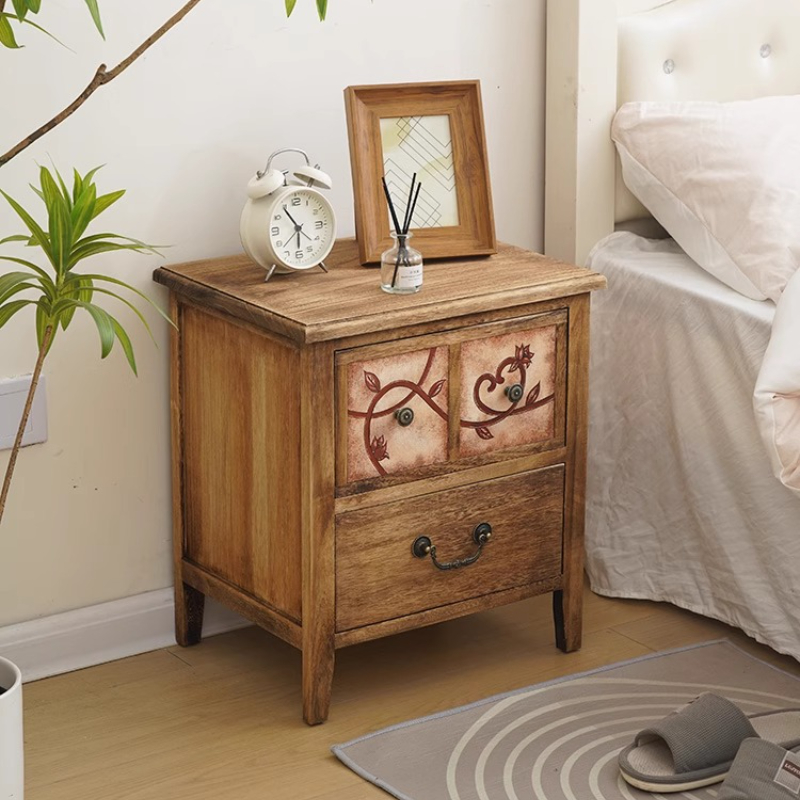 Nachtkastje van natuurlijk hou - Baby Nursery Table recensie en prijs