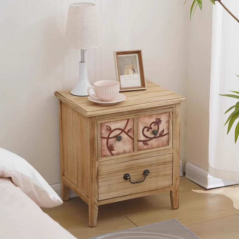 Nachtkastje van natuurlijk hou - Baby Nursery Table recensie en prijs