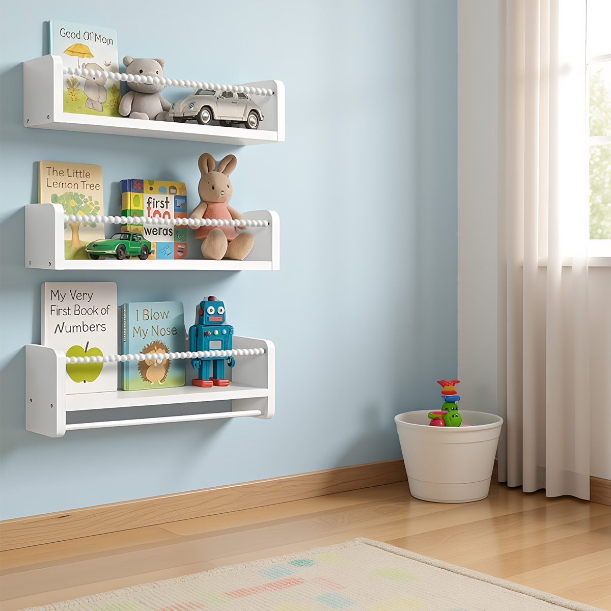 Hangende kinderboekenplanken v - Baby Nursery Bookshelf recensie en prijs