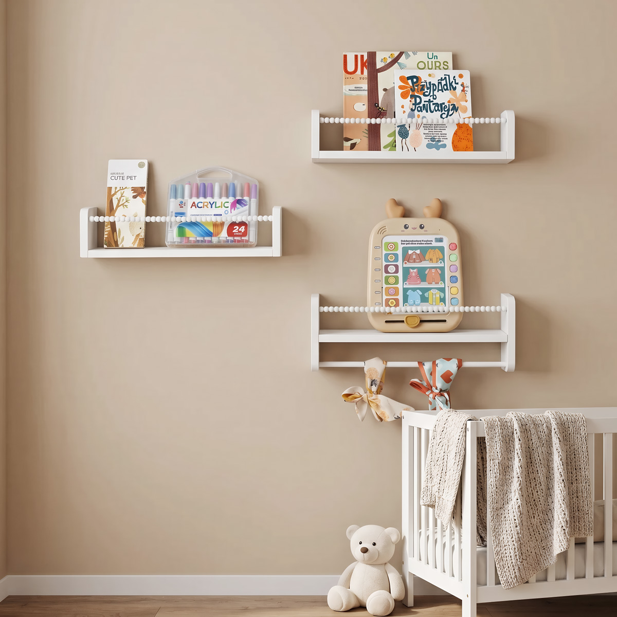 Hangende kinderboekenplanken v - Baby Nursery Bookshelf recensie en prijs
