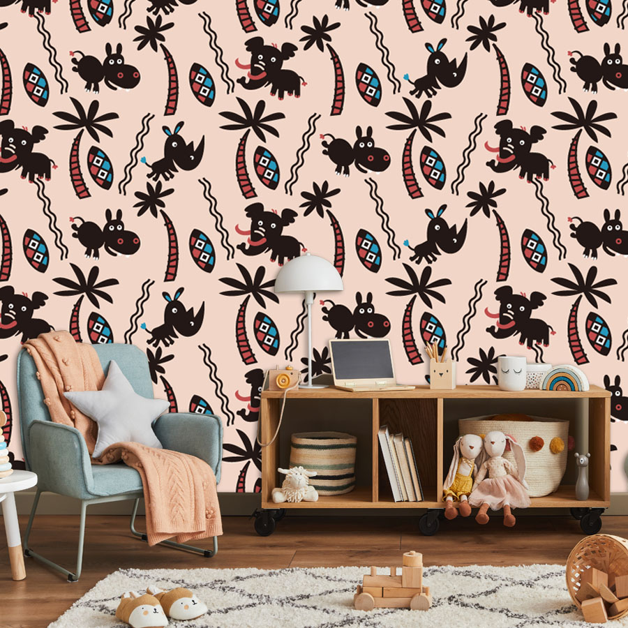 Cartoon Custom Peel en Stick B - Baby Nursery Peel And Stick Wallpaper recensie en prijs