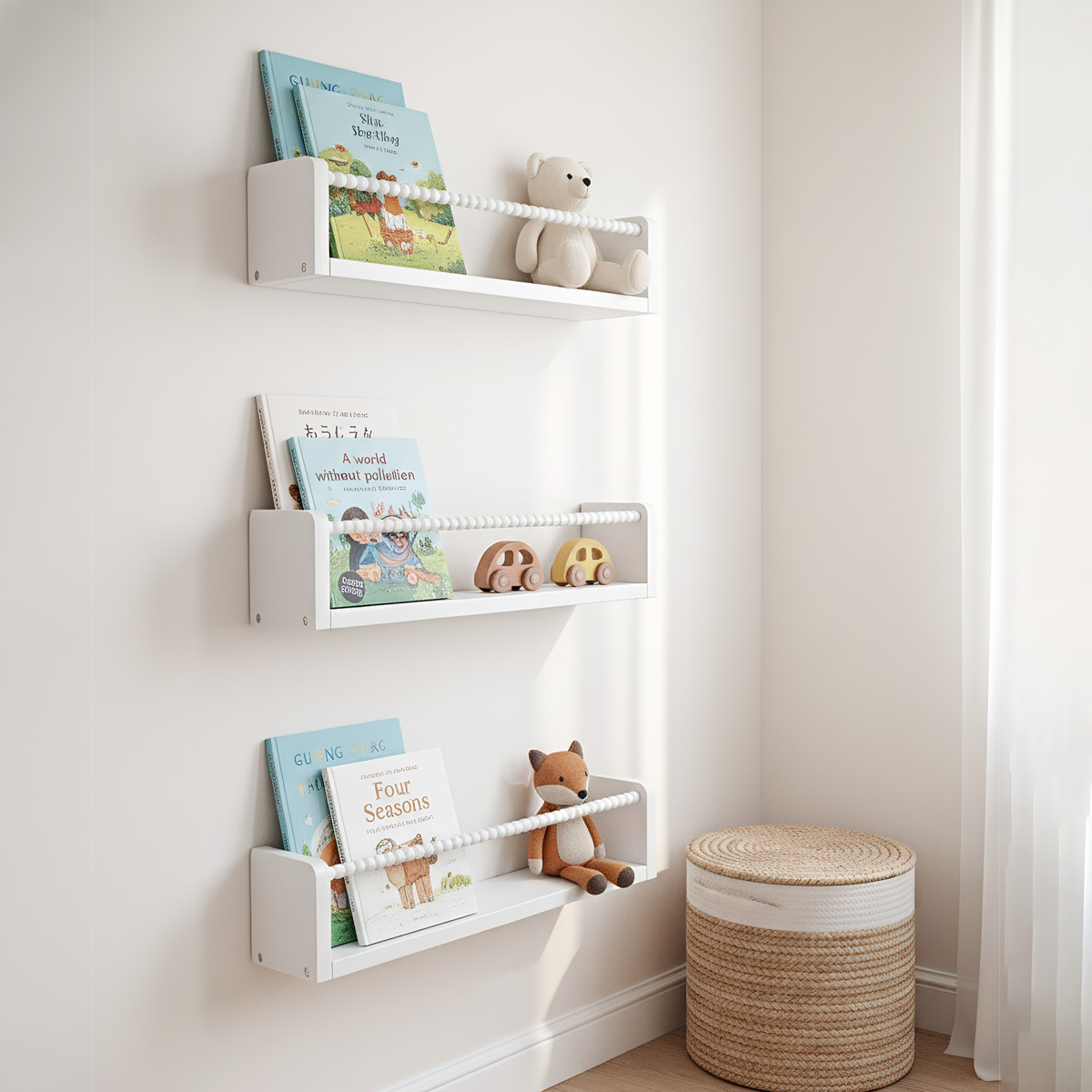 Houten kinderkamer boekenplank - Baby Nursery Bookshelf recensie en prijs