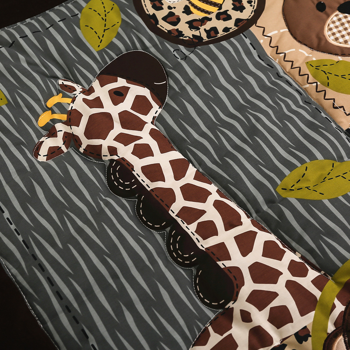 3 Stuks Geborduurde Pasgeboren - Baby Nursery Jungle Theme recensie en prijs